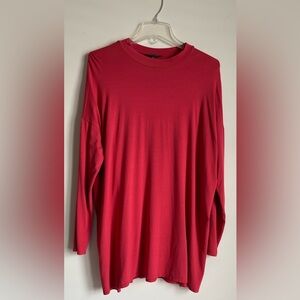 EILEEN FISHER RED/CORAL TUNIC